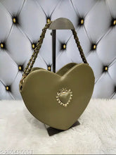 Heart PU sling bag - Applique Net pattern, single compartment for multi-purpose use, free size (8x4x10in)